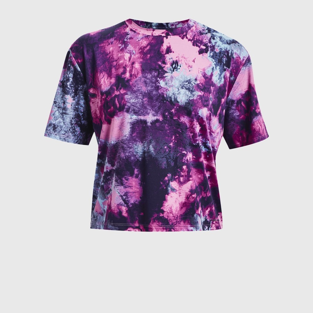 Under Armour RUSH Energy Purple Blue Tye Dye Top